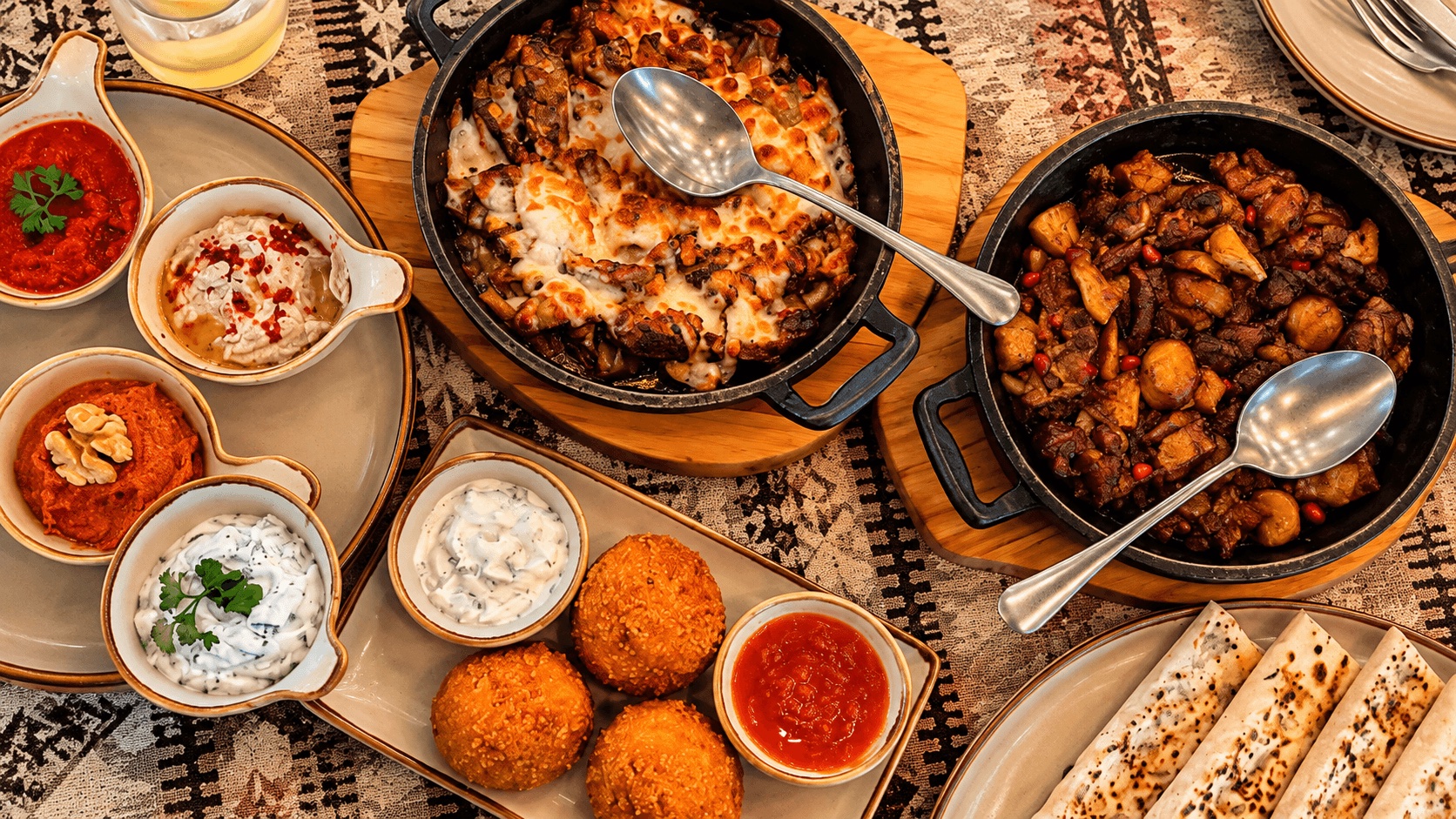 Food at Araz Terrace Restaurant in Baku